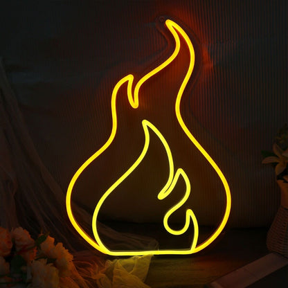 Yellow Flame Led Neon Sign - Shineneon
