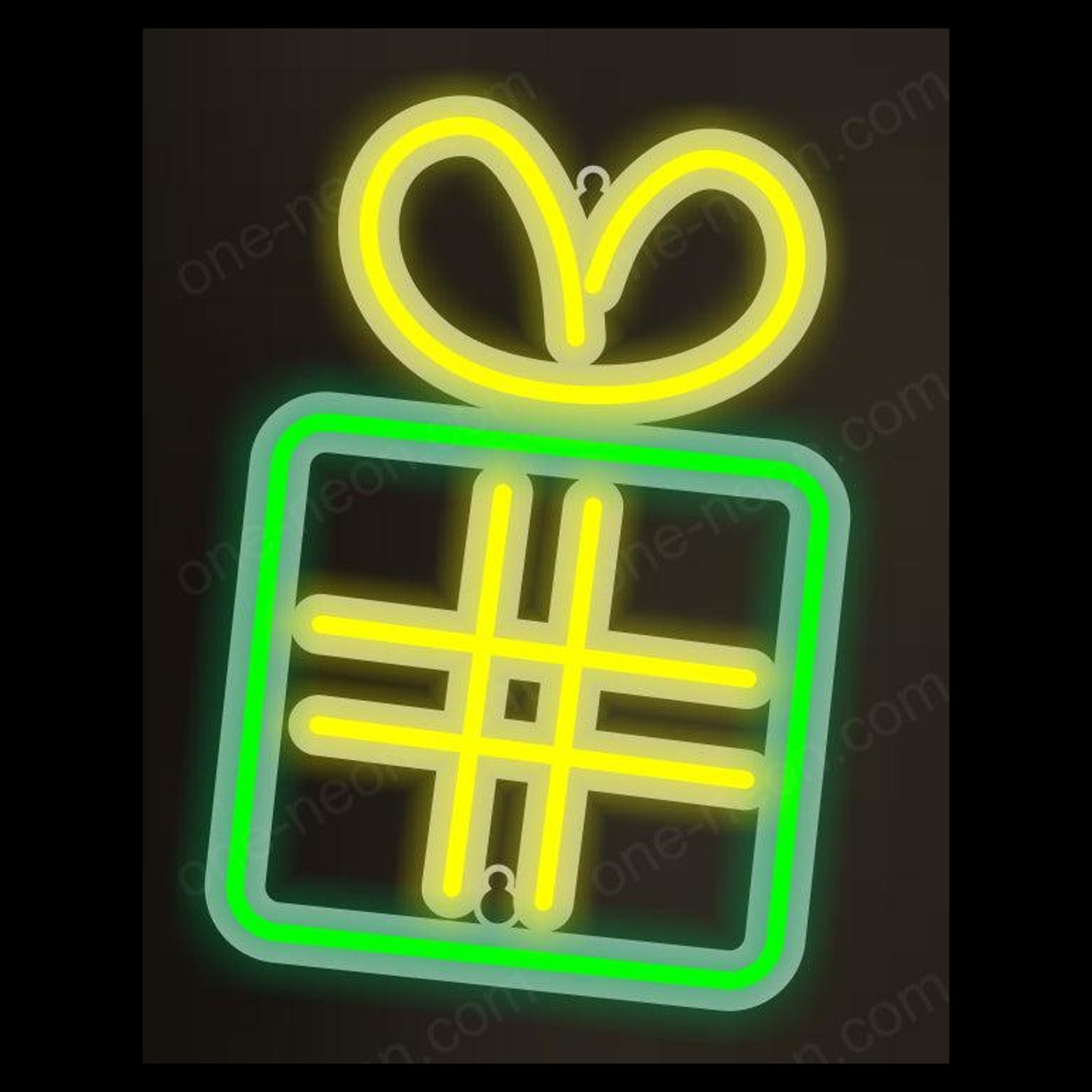 Yellow-Green Christmas Gift Box Led Neon Sign For Home Shop Decor | Shineneon