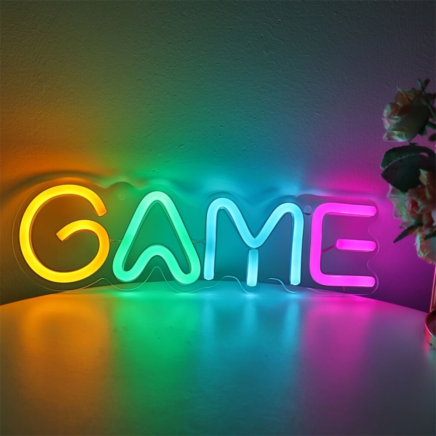 Yellow Green Ice Blue Game Letter Led Neon Sign - Shineneon