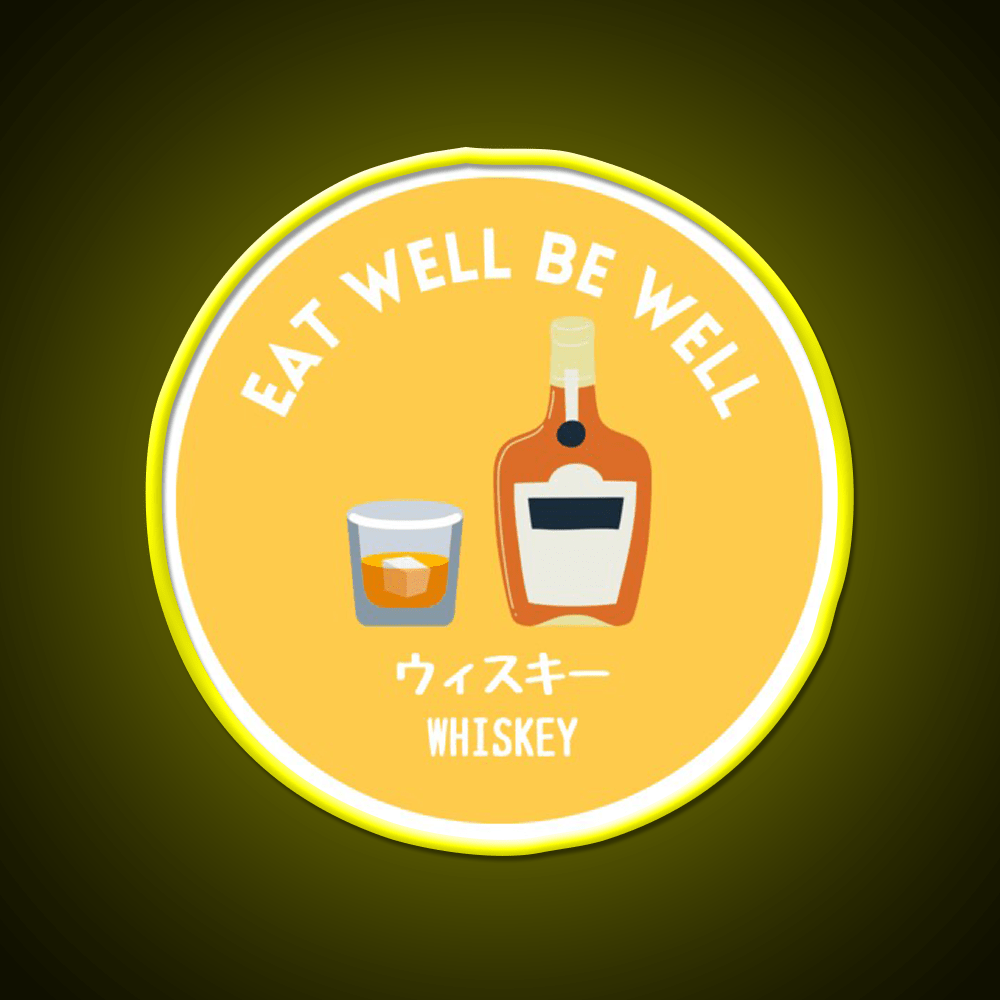 Yellow Japanese Alcohol Whiskey Liqour Food Snack Food Led Neon Sign Rgb Color - Shineneon