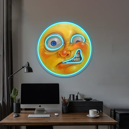 Yellow Jelly Head Artwork Led Neon Signs