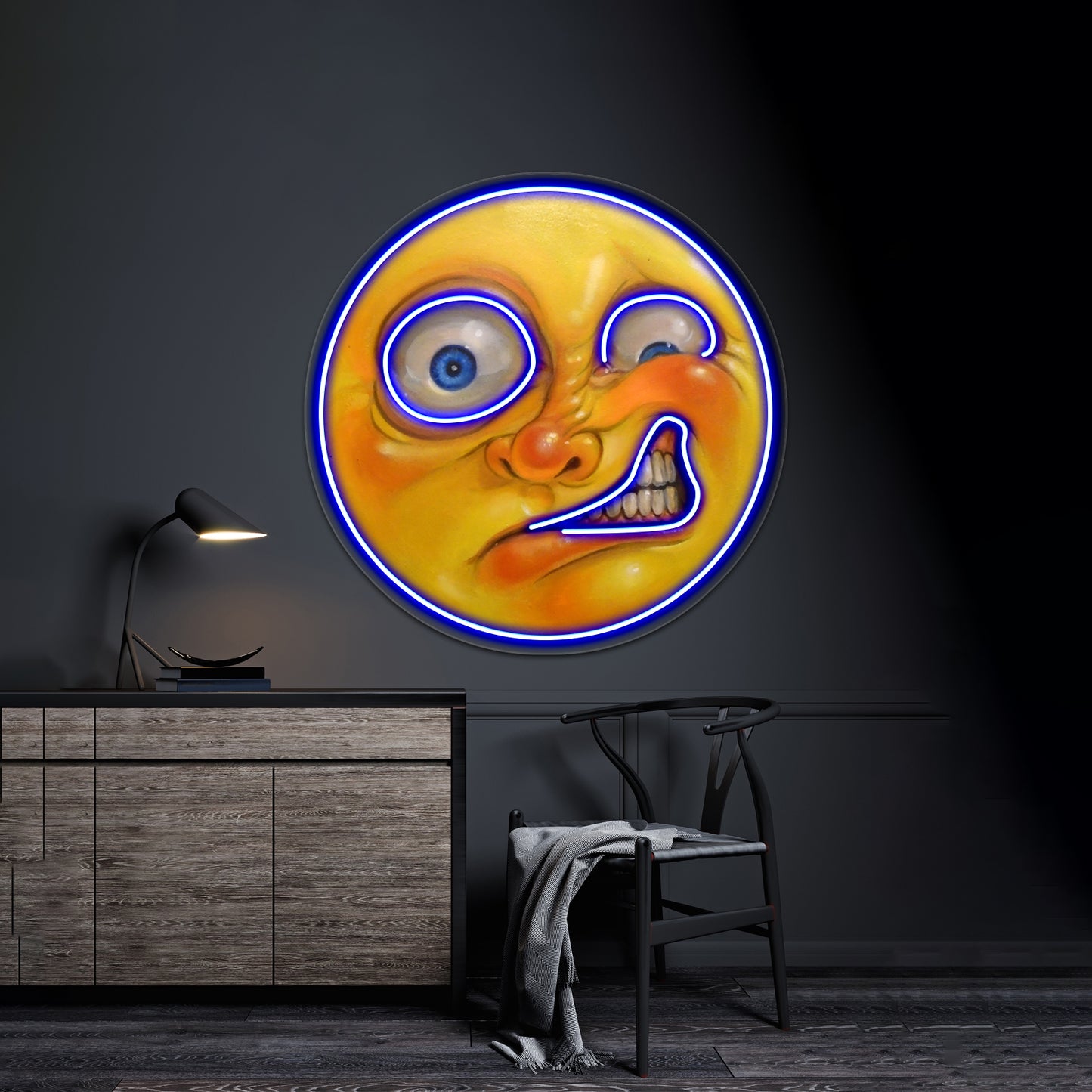 Yellow Jelly Head Artwork Led Neon Signs