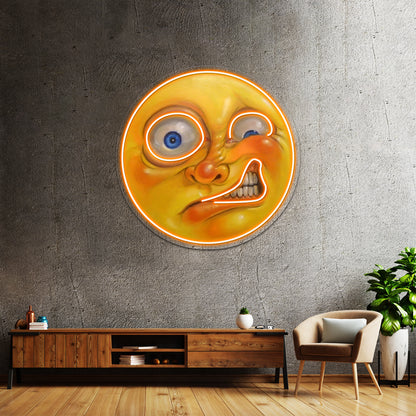 Yellow Jelly Head Artwork Led Neon Signs