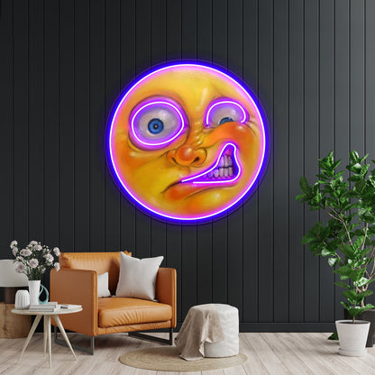 Yellow Jelly Head Artwork Led Neon Signs