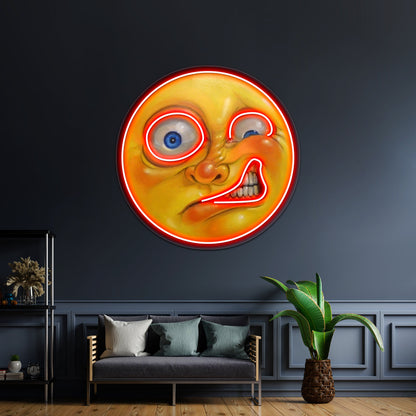 Yellow Jelly Head Artwork Led Neon Signs