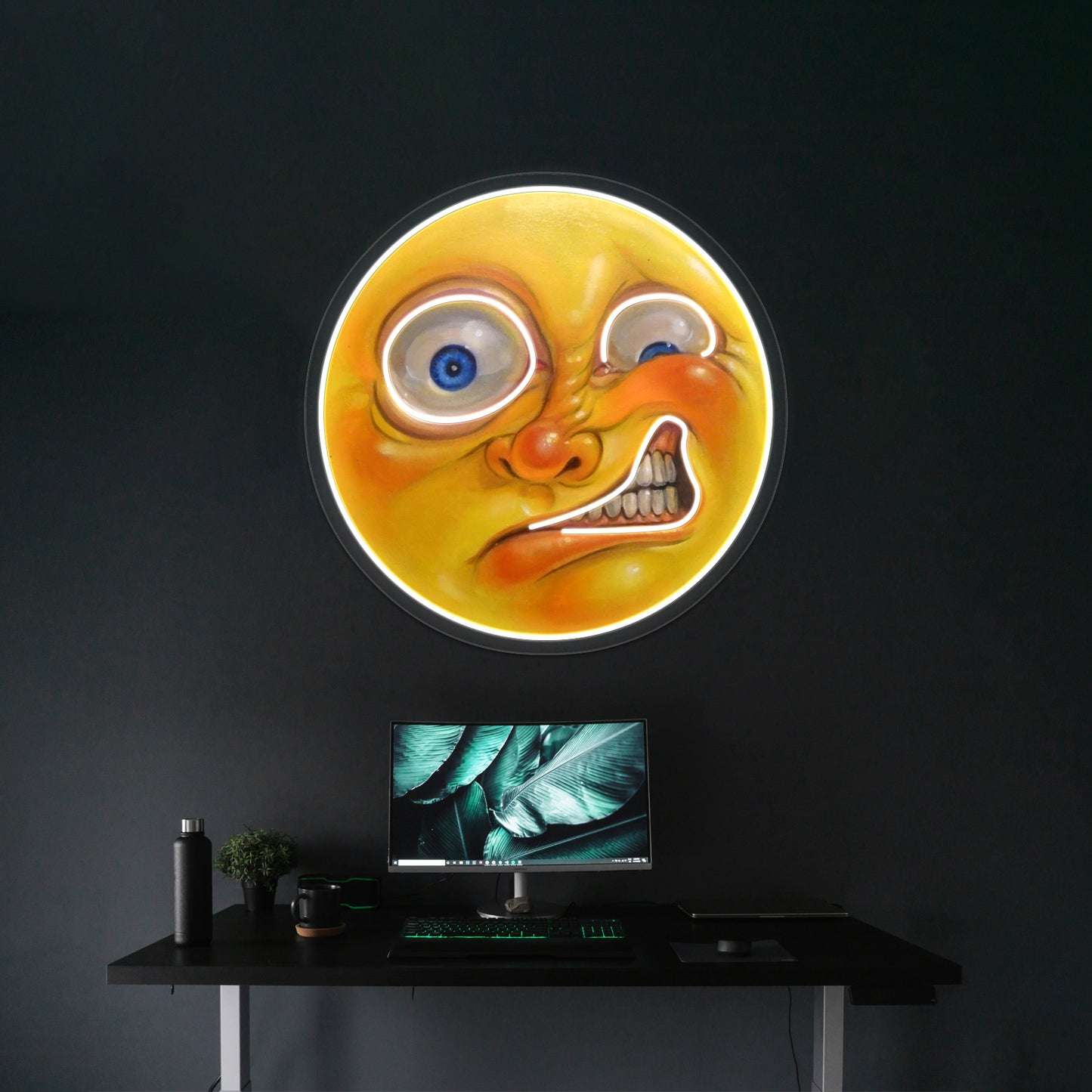 Yellow Jelly Head Artwork Led Neon Signs