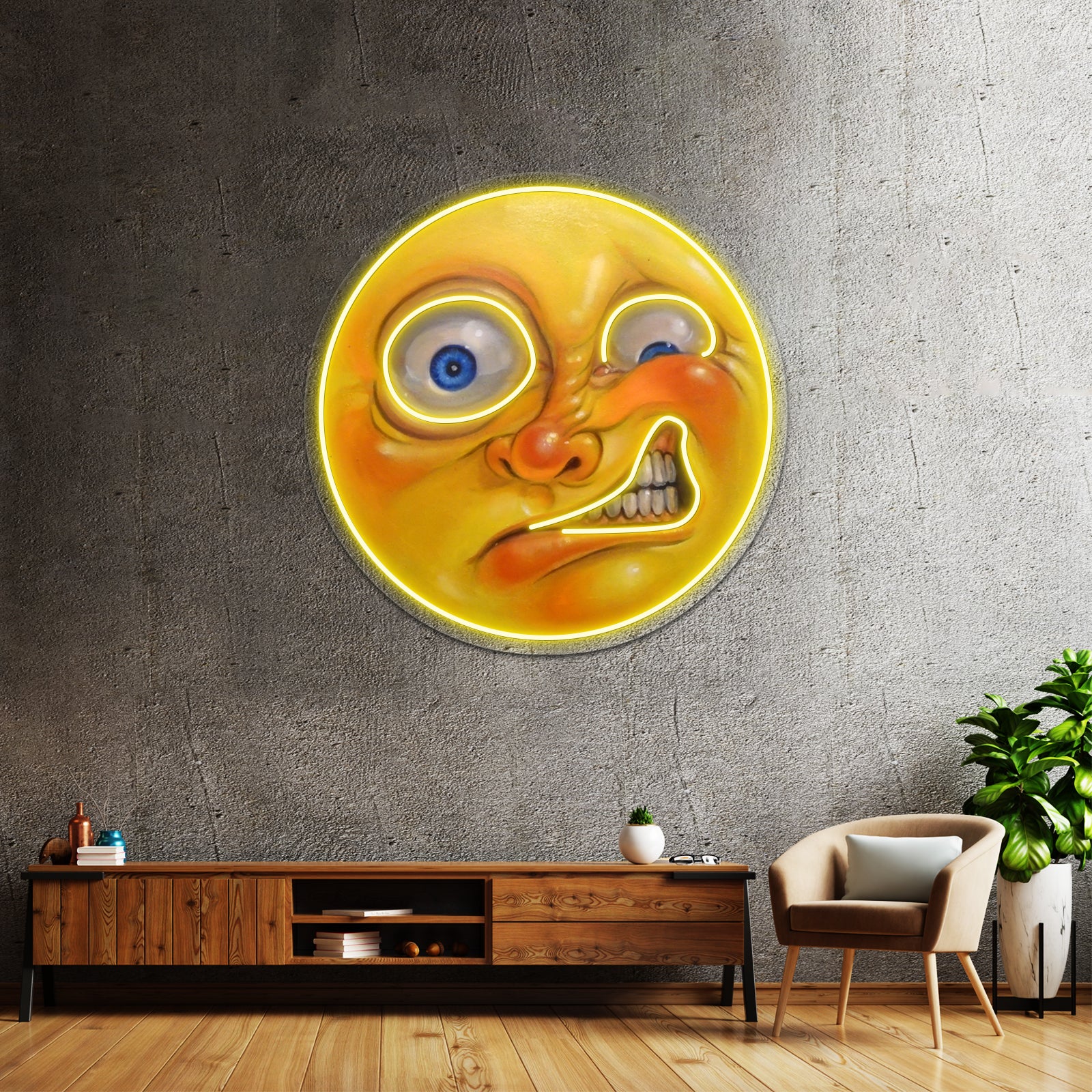 Yellow Jelly Head Artwork Led Neon Signs | Shineneon