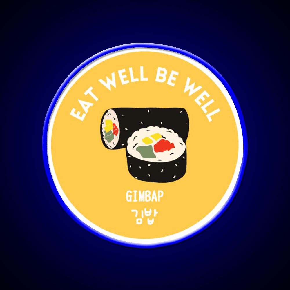 Yellow Korean Rice Roll Gimbap Street Food Snack Food Led Neon Sign Rgb Color - Shineneon