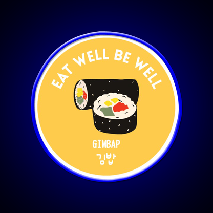 Yellow Korean Rice Roll Gimbap Street Food Snack Food Led Neon Sign Rgb Color - Shineneon