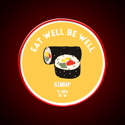 Yellow Korean Rice Roll Gimbap Street Food Snack Food Led Neon Sign Rgb Color - Shineneon