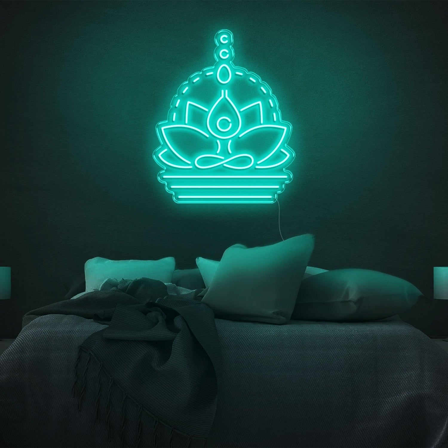 Yellow Lotus Buddha Led Neon Sign For Bedroom Yoga Meditation Room Decor | Shineneon