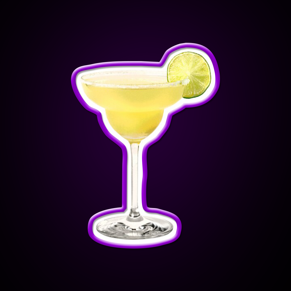 Yellow Margarita Cocktail Bar Decor Led Neon Sign Rgb Color - LED neon sign view 9