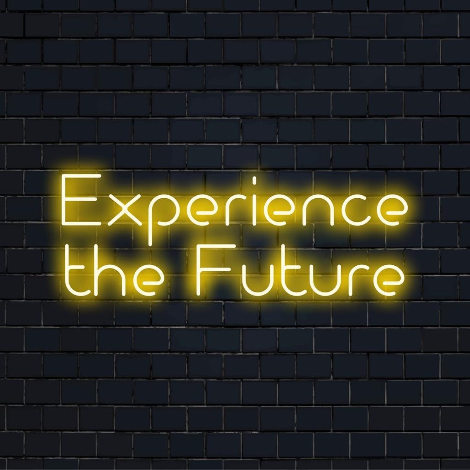 Yellow Modern Experience The Future Led Neon Sign For Tech Spaces | Shineneon