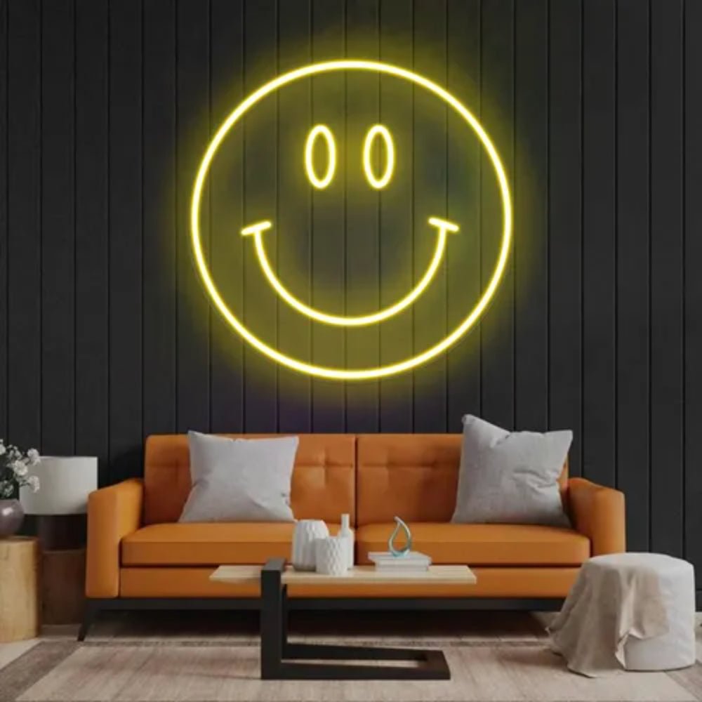Yellow Neon Smile Sign | Shineneon