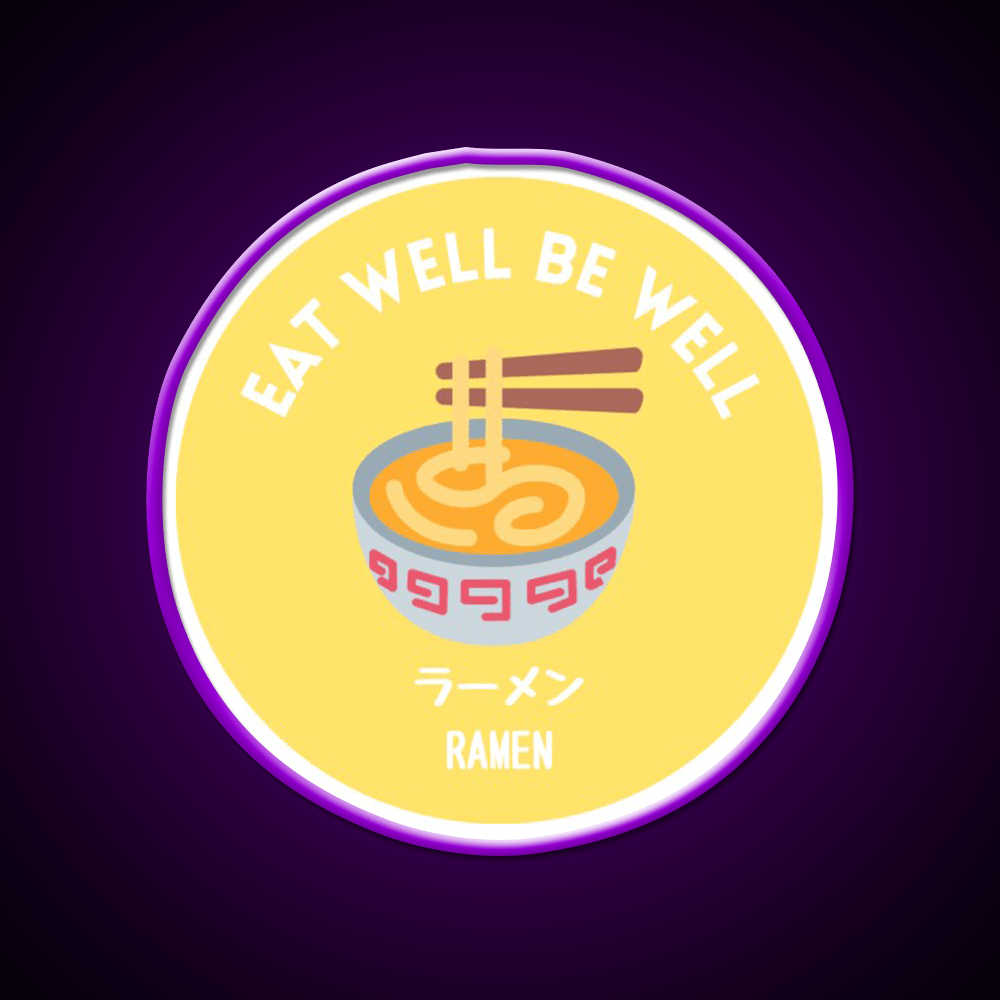 Yellow Noodle Bowl Ramen Japanese Street Food Snack Food Led Neon Sign Rgb Color - Shineneon
