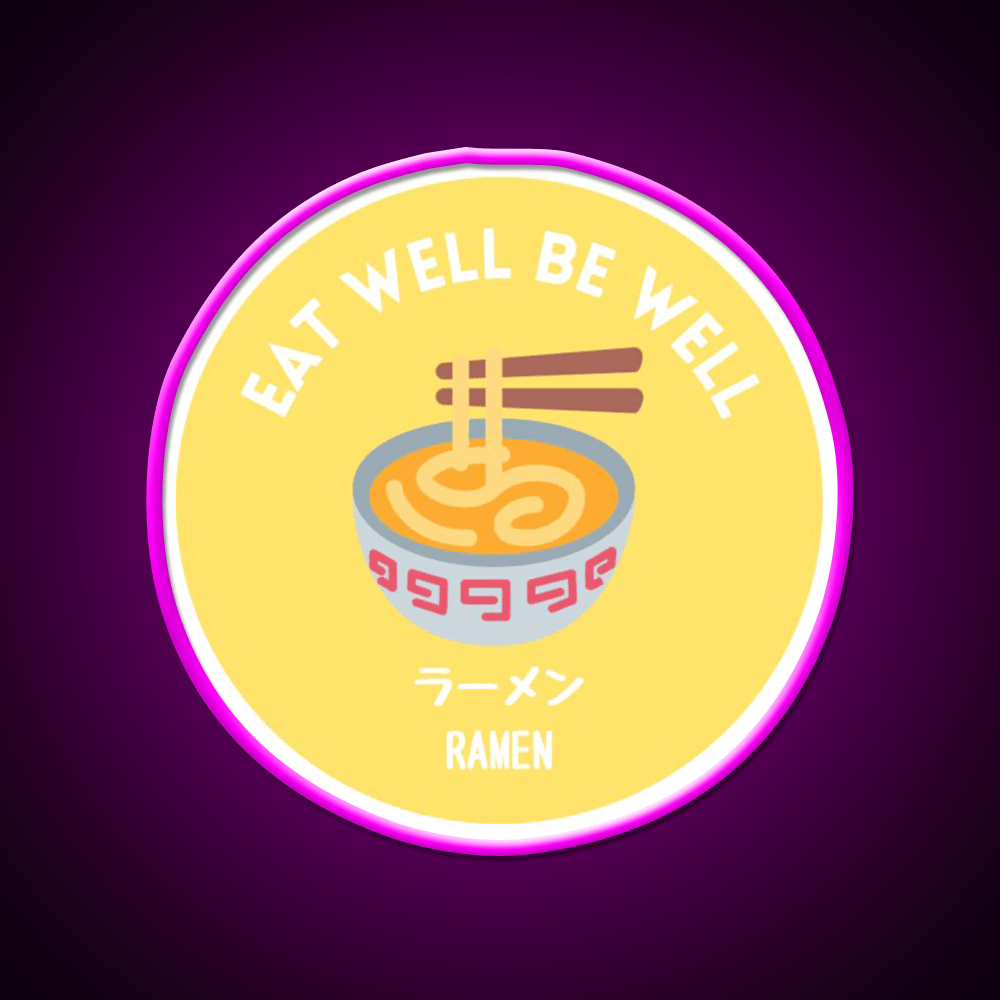 Yellow Noodle Bowl Ramen Japanese Street Food Snack Food Led Neon Sign Rgb Color - Shineneon