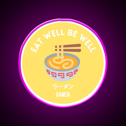 Yellow Noodle Bowl Ramen Japanese Street Food Snack Food Led Neon Sign Rgb Color - Shineneon