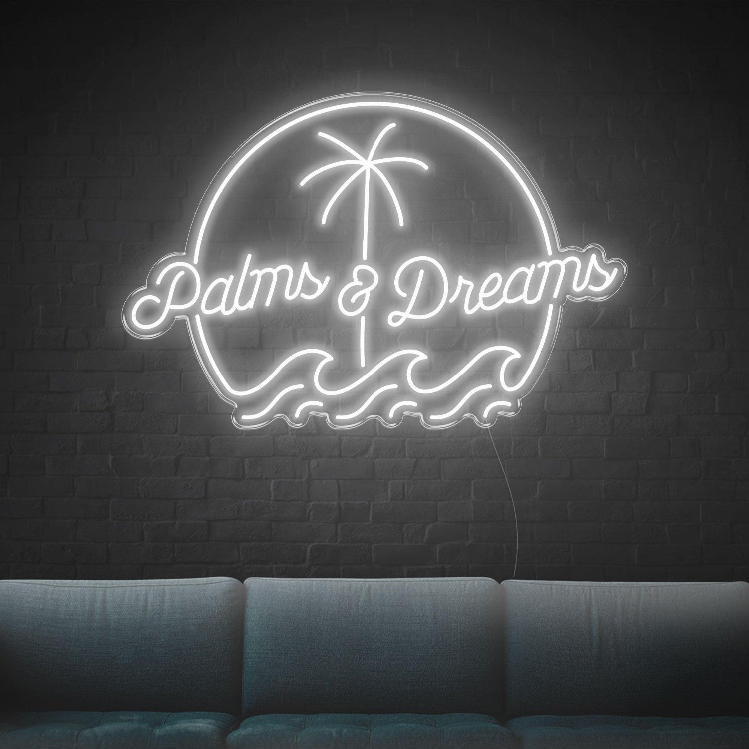 Yellow Palms Dreams Led Neon Sign For Tropical Indoor Decor | Shineneon