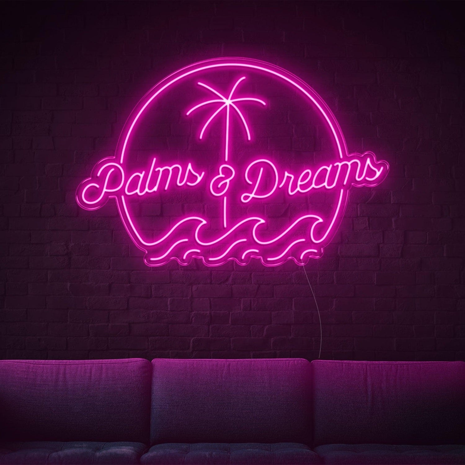 Yellow Palms Dreams Led Neon Sign For Tropical Indoor Decor | Shineneon
