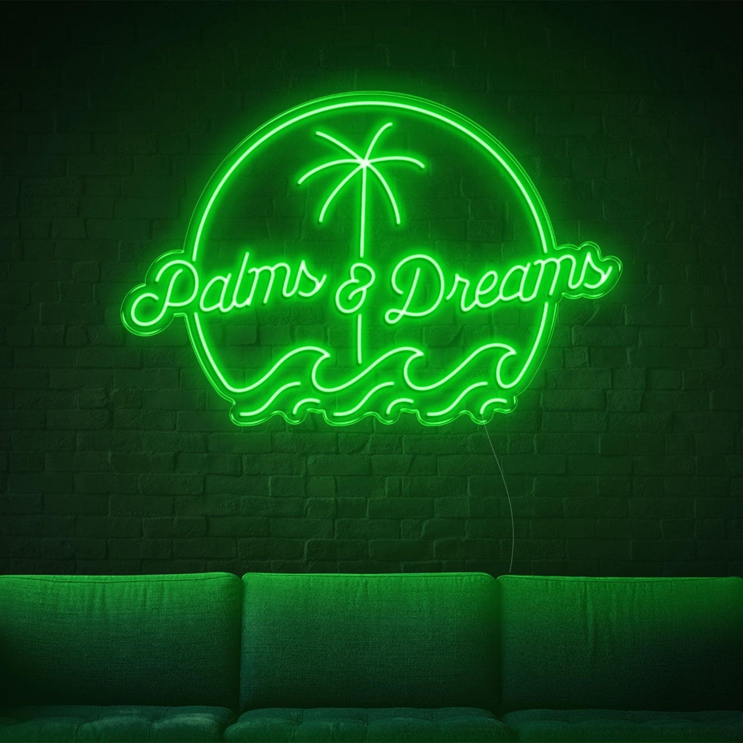 Yellow Palms Dreams Led Neon Sign For Tropical Indoor Decor | Shineneon