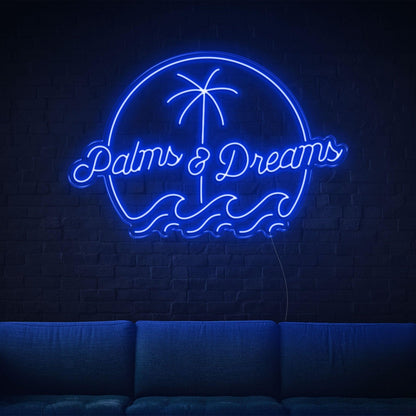 Yellow Palms Dreams Led Neon Sign For Tropical Indoor Decor | Shineneon