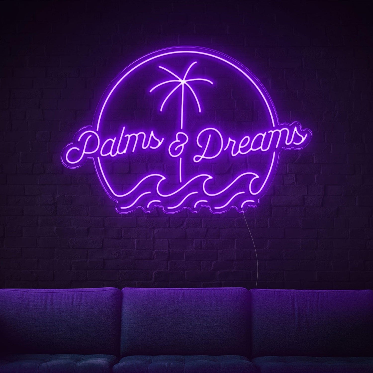 Yellow Palms Dreams Led Neon Sign For Tropical Indoor Decor | Shineneon
