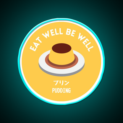 Yellow Pudding Japanese Cafe Food Dessert Snack Food Led Neon Sign Rgb Color