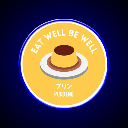 Yellow Pudding Japanese Cafe Food Dessert Snack Food Led Neon Sign Rgb Color
