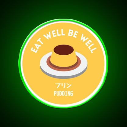 Yellow Pudding Japanese Cafe Food Dessert Snack Food Led Neon Sign Rgb Color