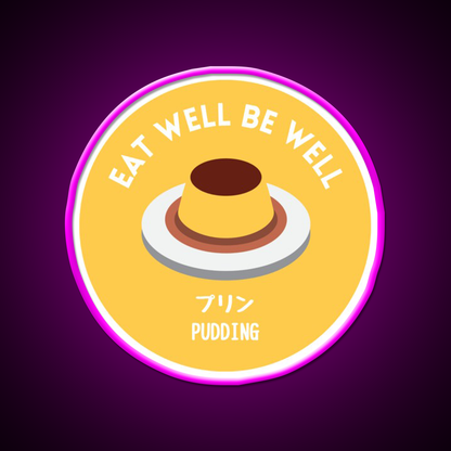 Yellow Pudding Japanese Cafe Food Dessert Snack Food Led Neon Sign Rgb Color