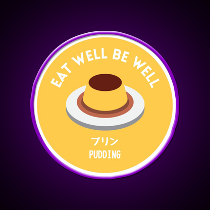 Yellow Pudding Japanese Cafe Food Dessert Snack Food Led Neon Sign Rgb Color