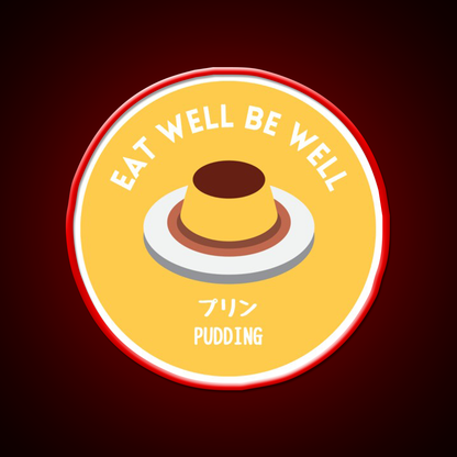 Yellow Pudding Japanese Cafe Food Dessert Snack Food Led Neon Sign Rgb Color