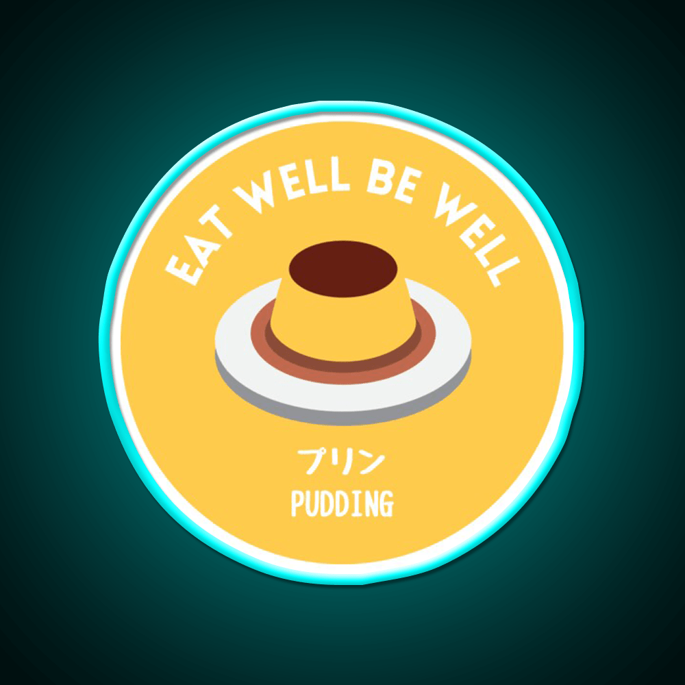 Yellow Pudding Japanese Cafe Food Dessert Snack Food Led Neon Sign Rgb Color - Shineneon