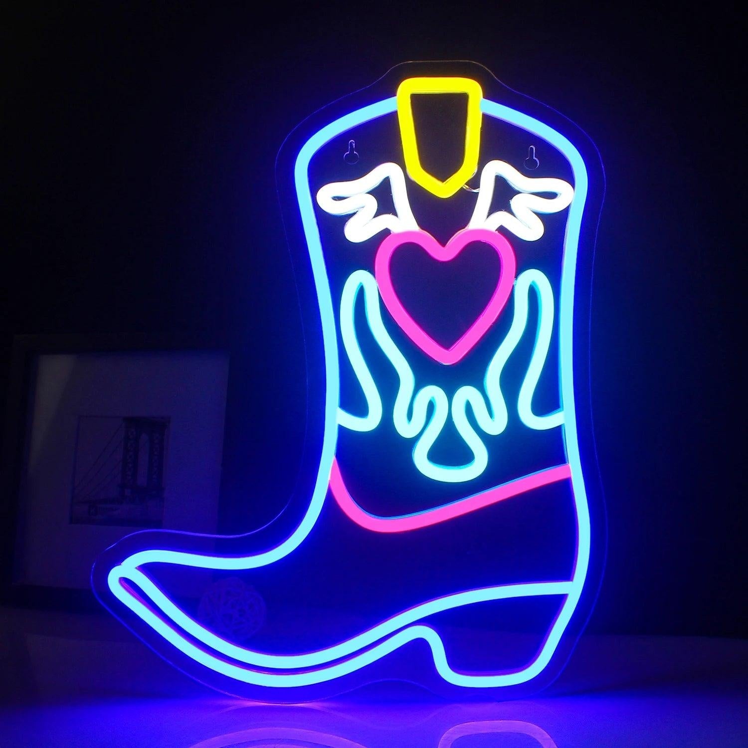 Cowboy Boot Mini LED Neon Sign | Shineneon