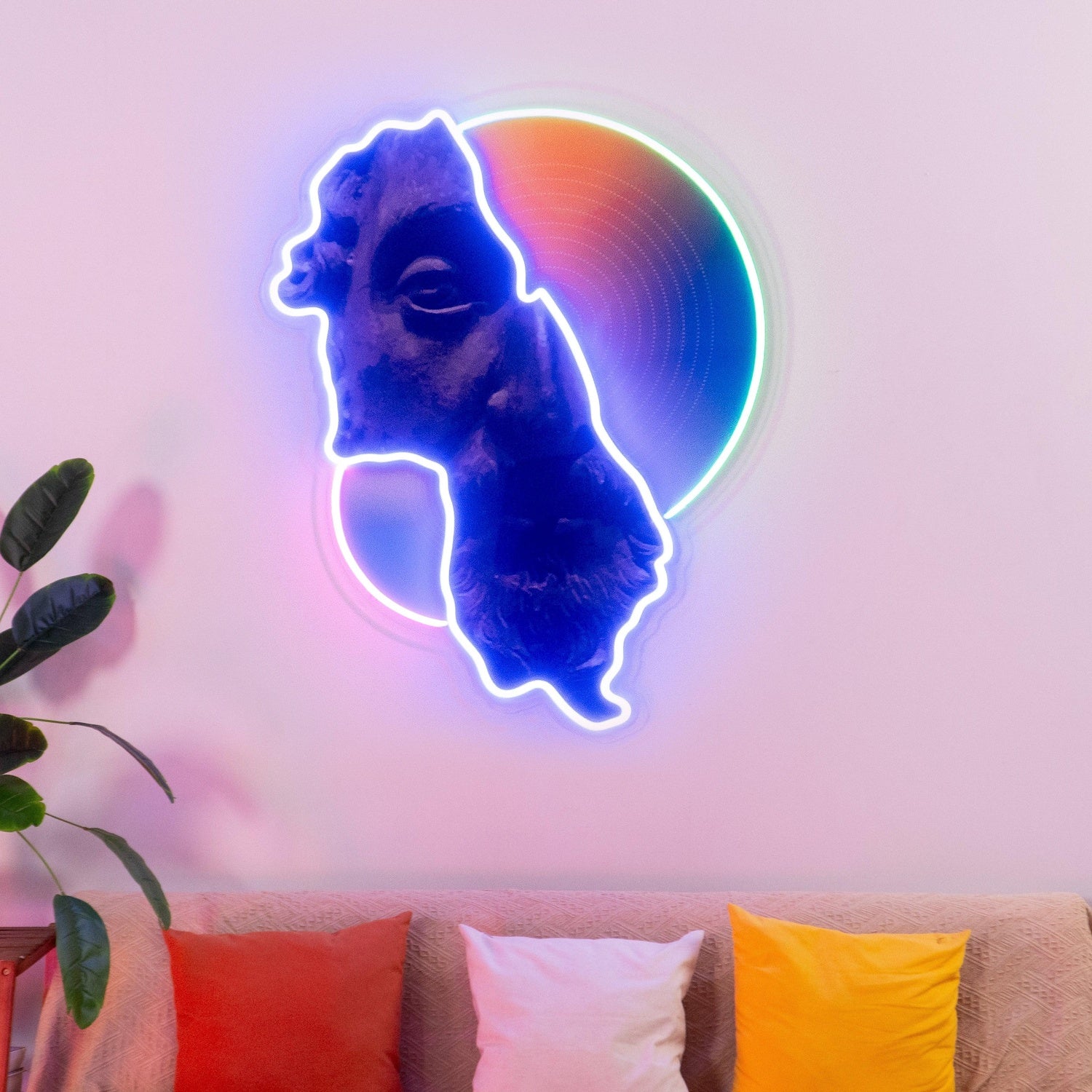 Yellow-Red Angel Prayer Uv Printed Led Neon Sign For Christmas Indoor Decor | Shineneon