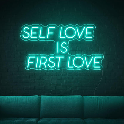 Yellow Self Love Is First Love Led Neon Sign For Indoor Home Decor | Shineneon