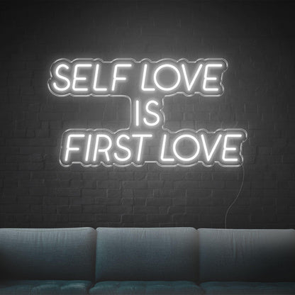 Yellow Self Love Is First Love Led Neon Sign For Indoor Home Decor | Shineneon