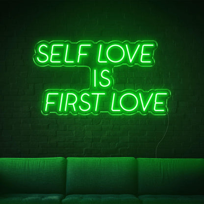 Yellow Self Love Is First Love Led Neon Sign For Indoor Home Decor | Shineneon