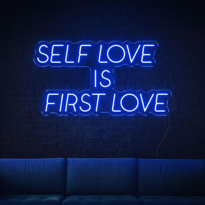 Yellow Self Love Is First Love Led Neon Sign For Indoor Home Decor | Shineneon