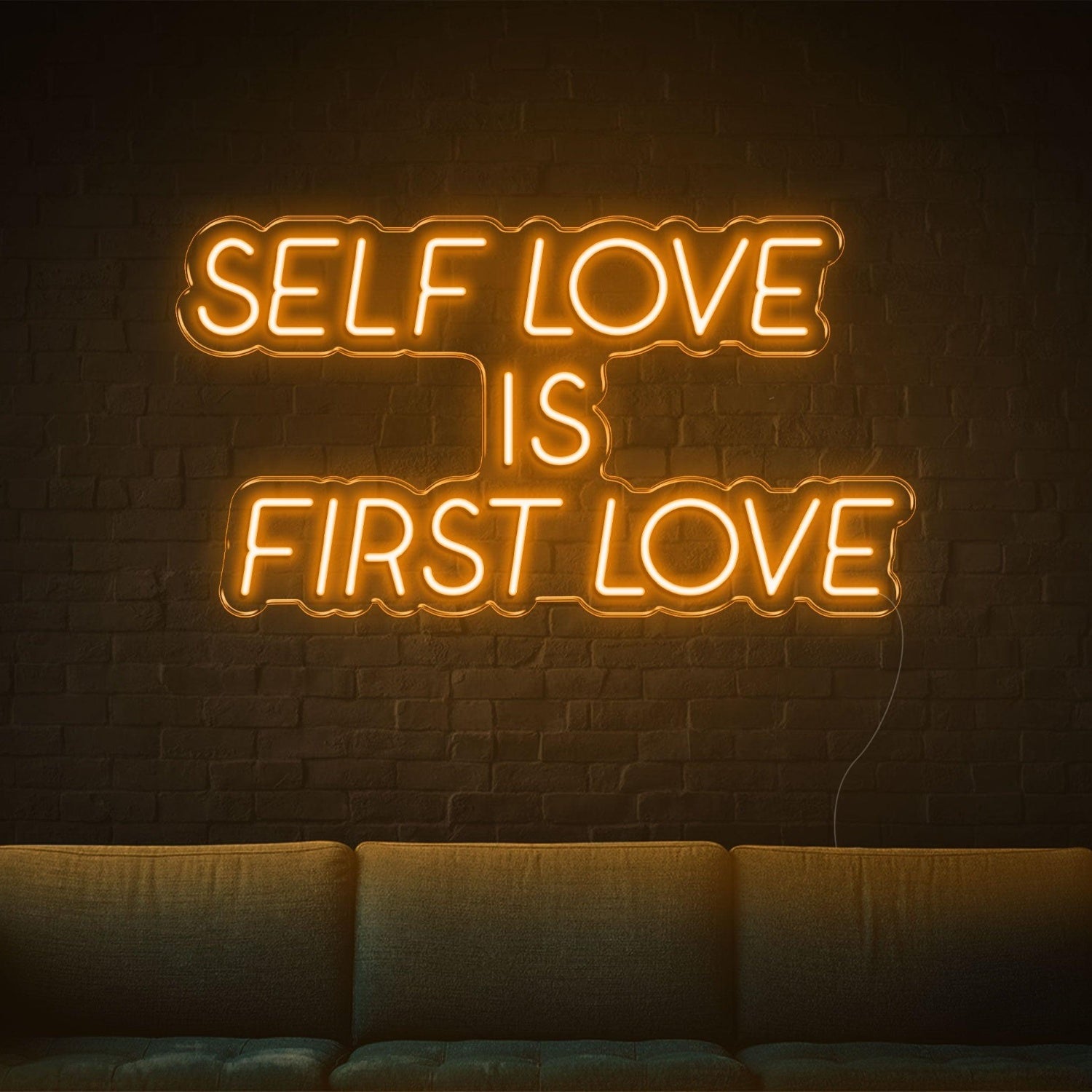 Yellow Self Love Is First Love Led Neon Sign For Indoor Home Decor | Shineneon