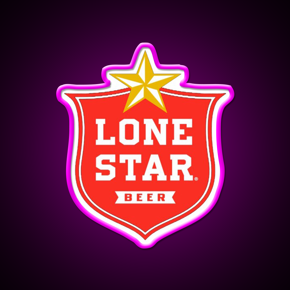 Yellow Star Beer Bar Decor Led Neon Sign Rgb Color - Neon sign mounted on wall in room