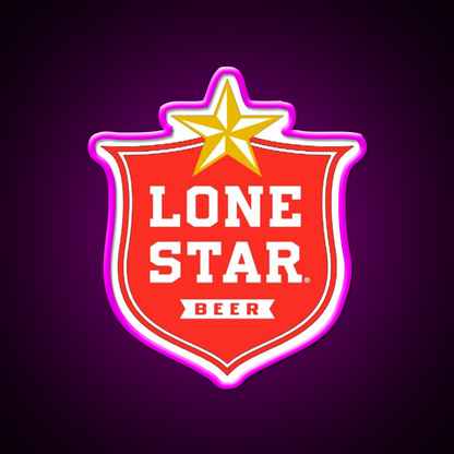 Yellow Star Beer Bar Decor Led Neon Sign Rgb Color - Neon sign mounted on wall in room