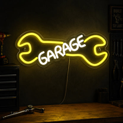 Yellow Wrench Garage Neon Sign LED Neon Sign high-converting product image