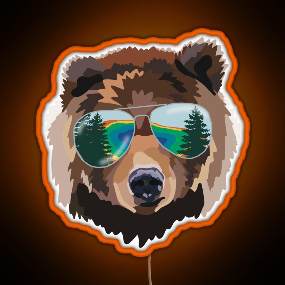 Yellowstone National Park Travel Bear Rgb Neon Sign - Shineneon