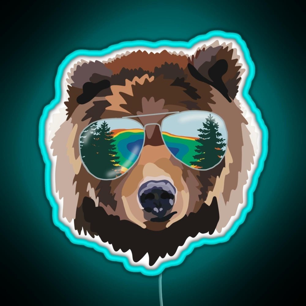 Yellowstone National Park Travel Bear Rgb Neon Sign - Shineneon