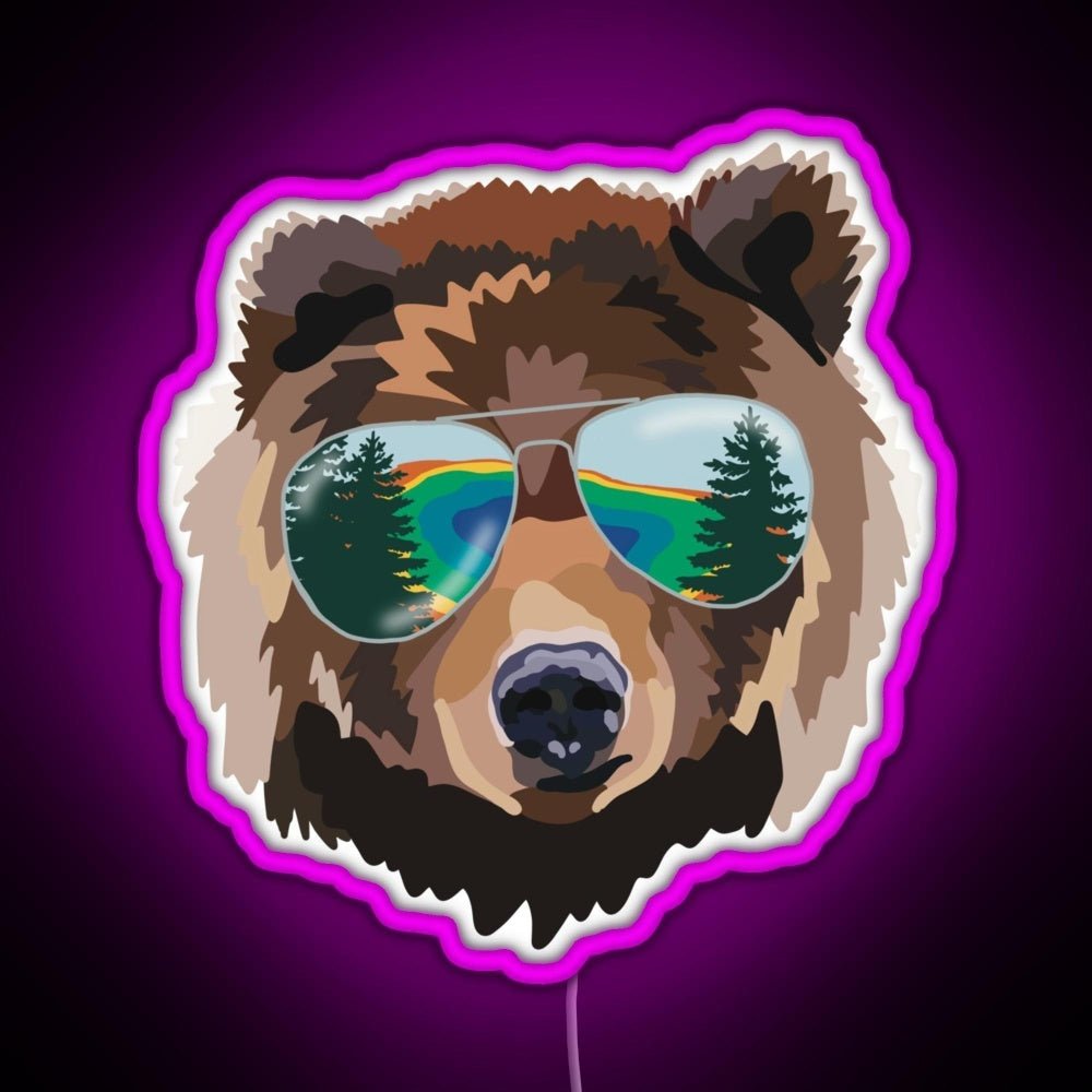 Yellowstone National Park Travel Bear Rgb Neon Sign - Shineneon