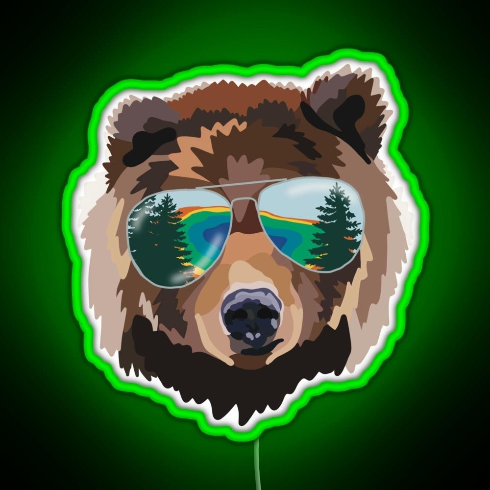 Yellowstone National Park Travel Bear Rgb Neon Sign - Shineneon