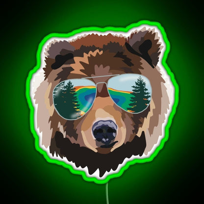 Yellowstone National Park Travel Bear Rgb Neon Sign - Shineneon