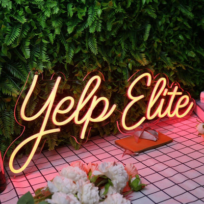 Yelp Elite Orange Led Neon Sign - Shineneon