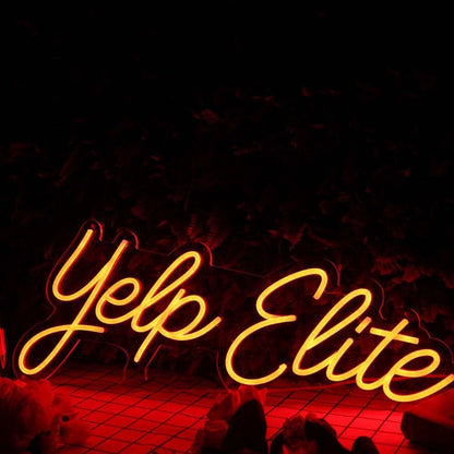 Yelp Elite Orange Led Neon Sign - Shineneon